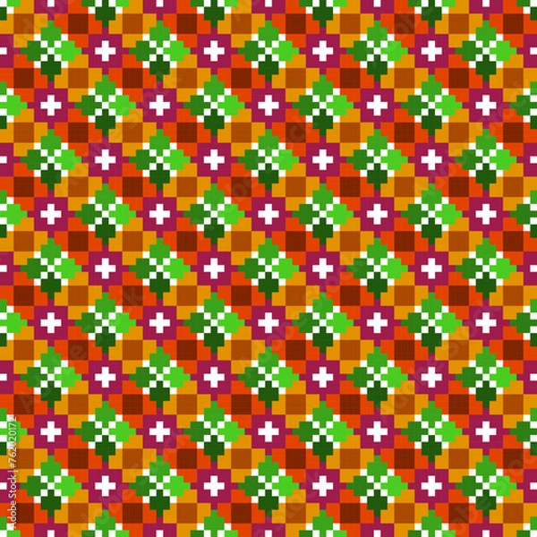 Obraz Abstract Islamic Geometric Pattern Pixel Design