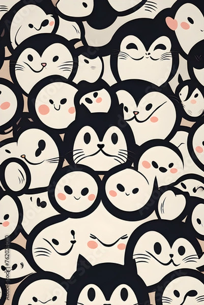 Fototapeta cute cats, Generative AI
