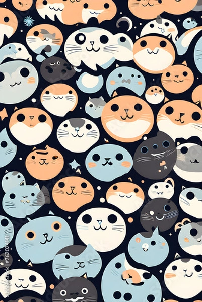 Fototapeta cute cats, Generative AI