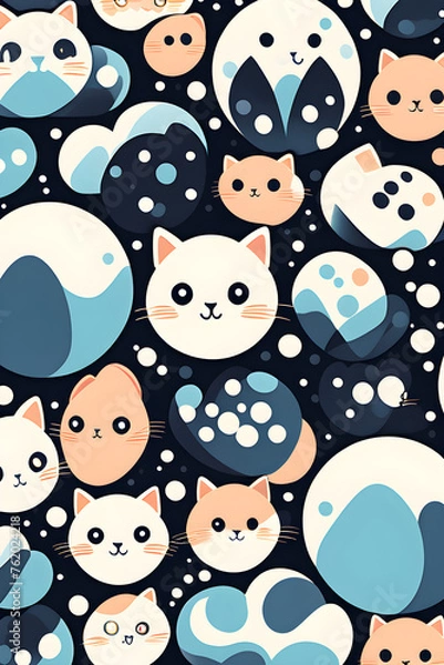 Fototapeta cute cats, Generative AI