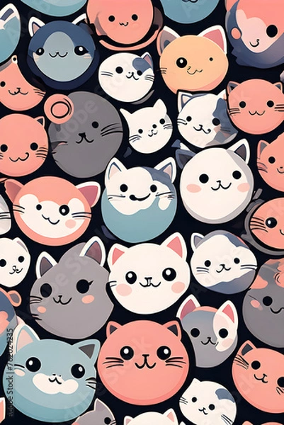 Fototapeta cute cats, Generative AI