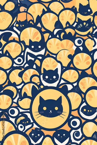 Fototapeta cute cats, Generative AI