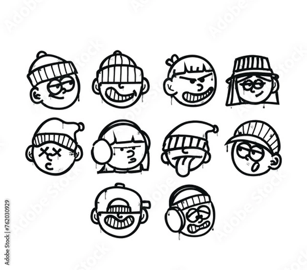 Obraz Grafitti Face Character