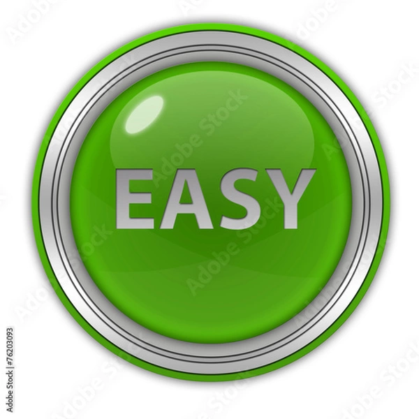 Obraz easy circular icon on white background