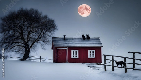 Obraz house in the snow