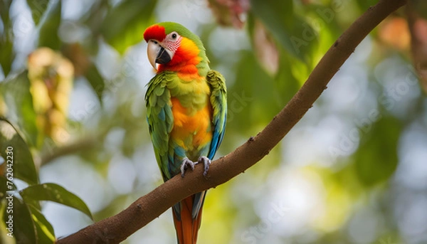 Fototapeta red and yellow macaw