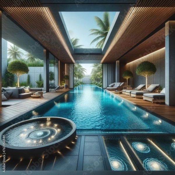 Fototapeta Comfortable Private Pool Design