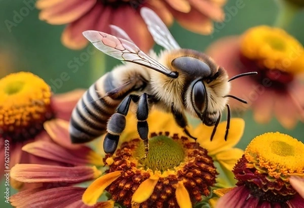 Fototapeta bee on a flower