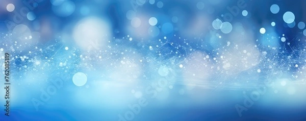 Fototapeta blue bokeh lights and water ripples that can symbolize tranquility and the mystery of the deep