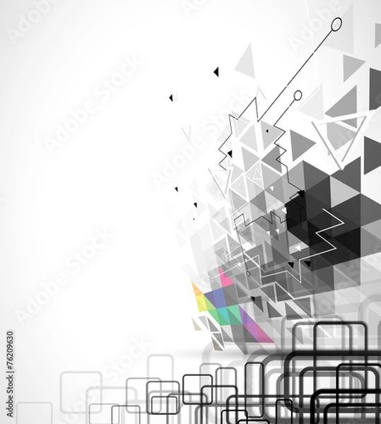 Fototapeta abstract technology background Business & development direction