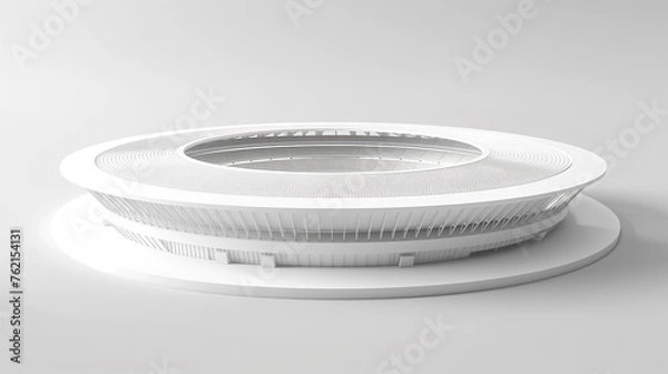 Obraz White round 3D stadium on white surface