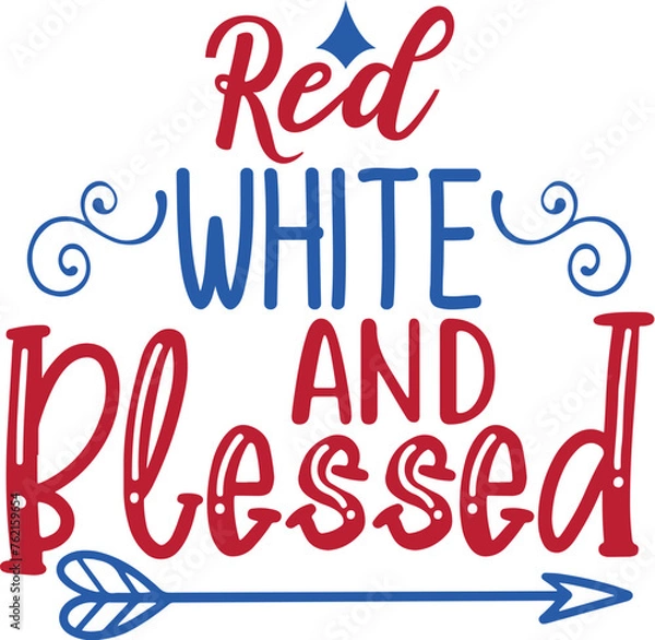 Fototapeta red white and blessed