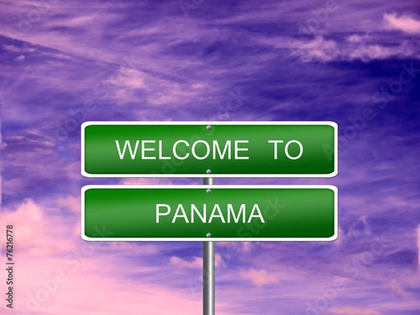 Obraz Panama Welcome Travel Sign