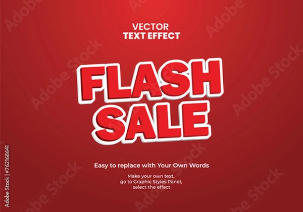 Fototapeta Flash Sale text effect vector eps 10