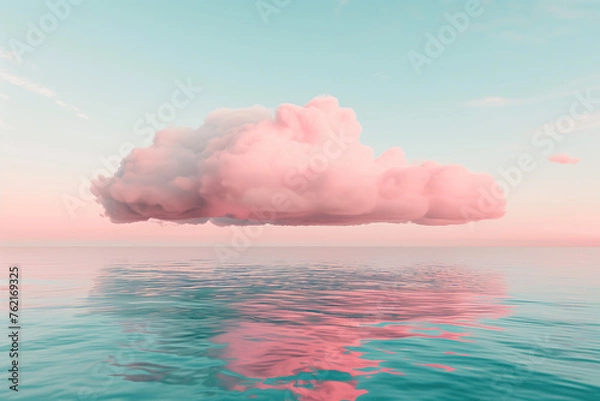 Obraz Pink Cloud Reflection Over Calm Sea