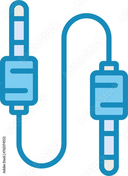 Fototapeta Audio Cable Vector Icon