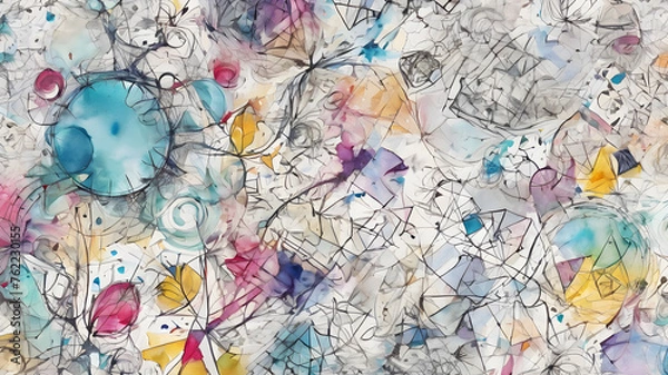 Fototapeta Abstract watercolor background template . Abstract Modern Backgrounds design. AI generated image