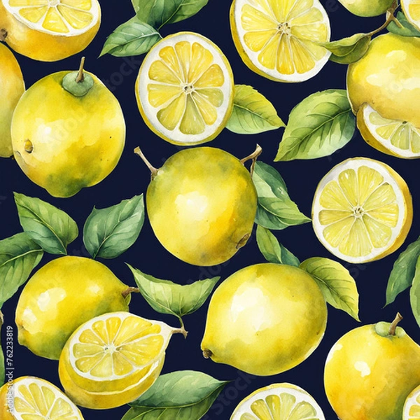 Fototapeta Beautiful background with lemons