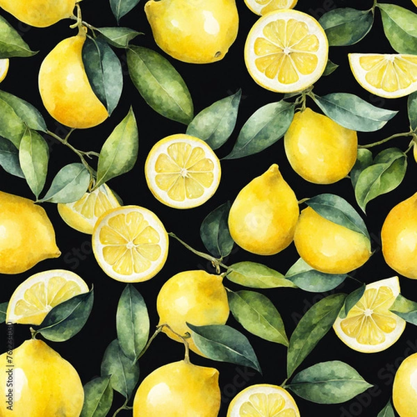 Fototapeta Beautiful background with lemons