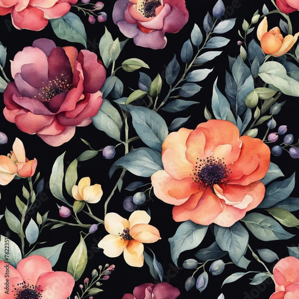 Fototapeta Beautiful pattern floral background 