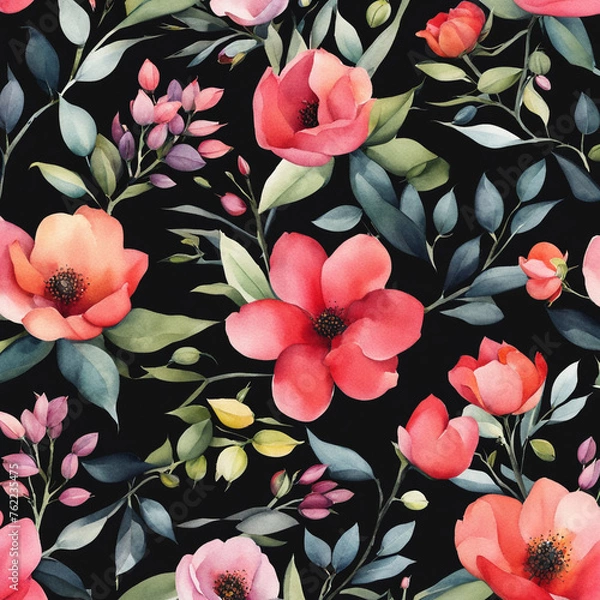 Fototapeta Beautiful pattern floral background 