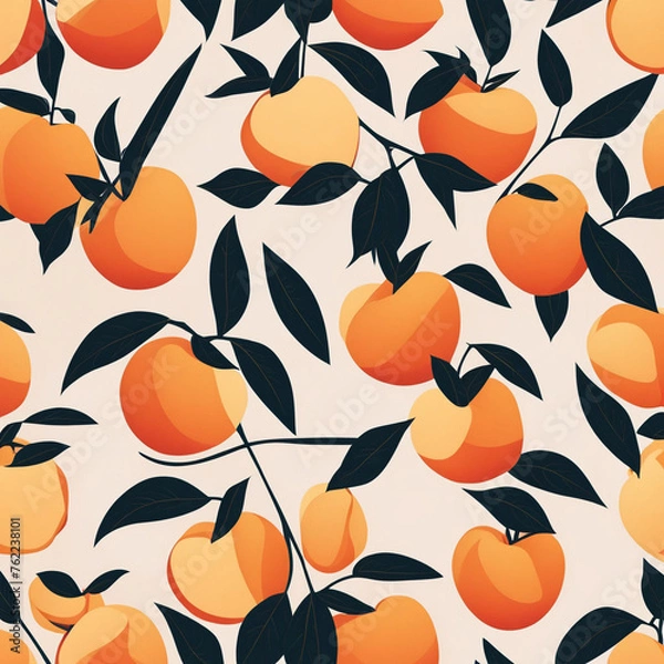 Fototapeta Beautiful pattern background with pears