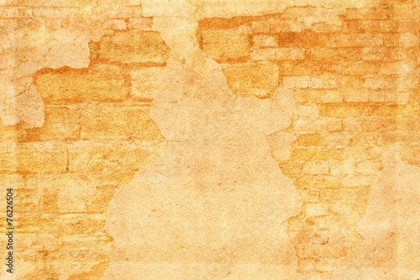Obraz Texture grunge paper, brick old wall and plaster