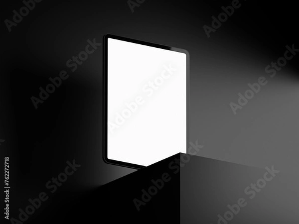 Obraz Dark Tablet Computer. 3D Illustration