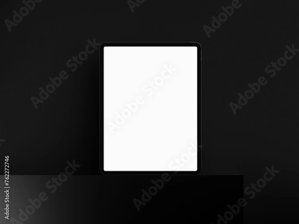Obraz Dark Tablet Computer. 3D Illustration