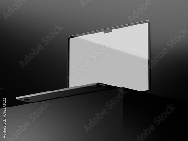 Obraz Device Screen mockup. Laptop pro with blank screens for your design. Realistic 3D illustration