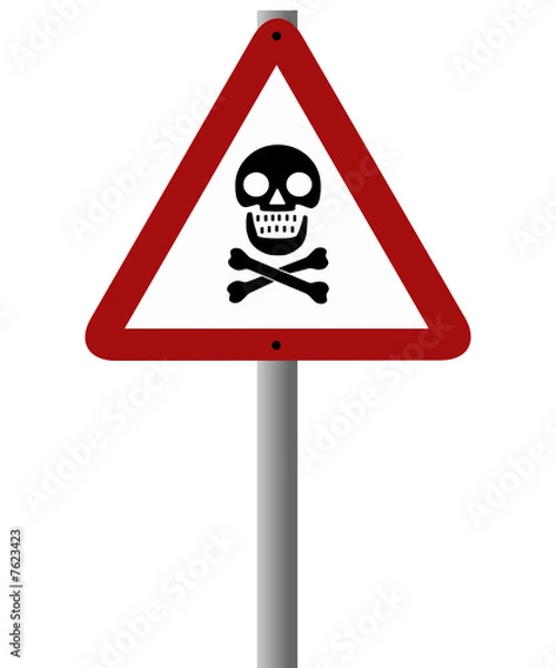 Fototapeta Vector danger sign