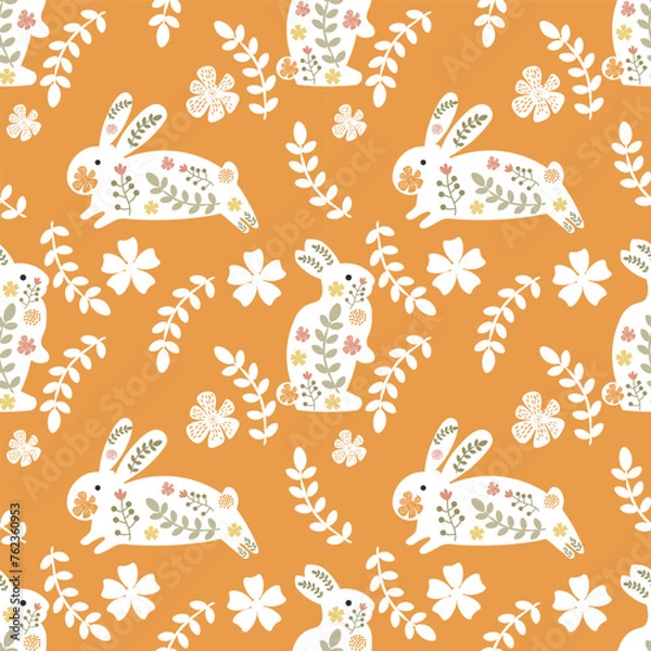 Fototapeta Easter vector ilustration seamless patern.Great for textile,fabric,wrapping paper,and any print.