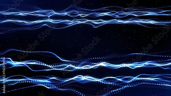 Fototapeta Abstract elegant luxury particle wave background