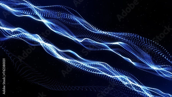 Fototapeta Abstract elegant luxury particle wave background