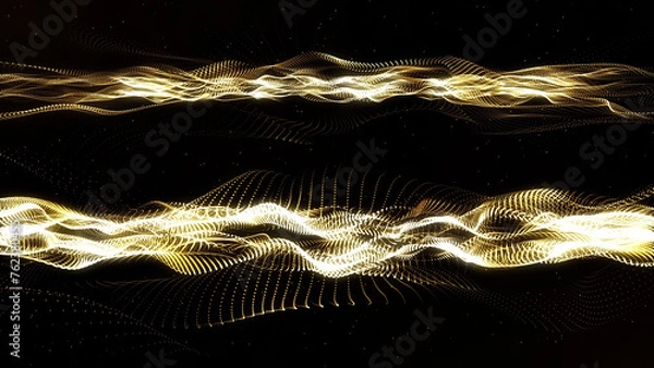 Fototapeta Abstract elegant luxury particle wave background