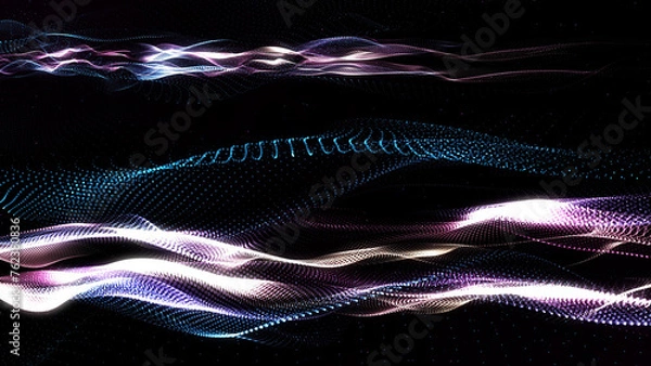 Fototapeta Abstract elegant luxury particle wave background