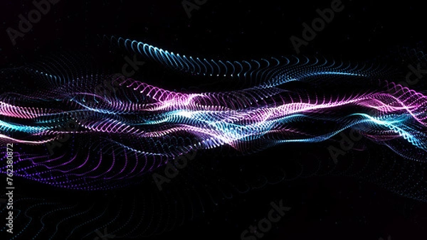 Fototapeta Abstract elegant luxury particle wave background