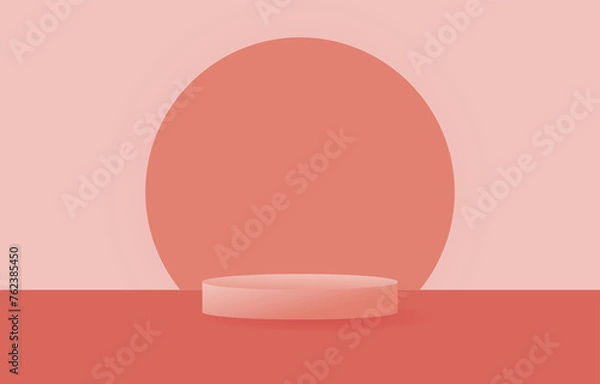 Obraz pink violet 3d gradient abstract geometric pedestal background vector. presentation cover product theme background for sales online shopping, podium scene. pedestal podium, sale. pink gradient.