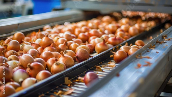 Obraz Mechanized onion sorting system