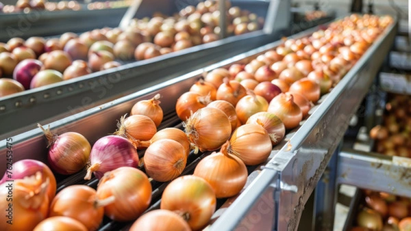 Obraz Onion sorting and packaging process