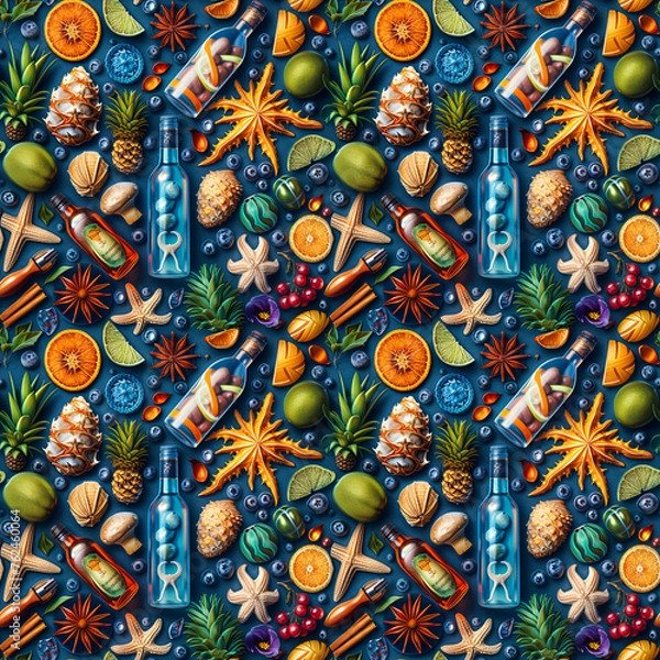 Fototapeta Pattern Tile for seamless backgrounds, ai generated	
