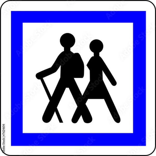 Fototapeta a0116 - Panneau information RANDONNEE PEDESTRE