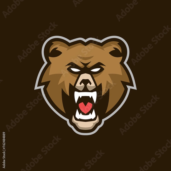 Obraz Bear Mascot Logo Template