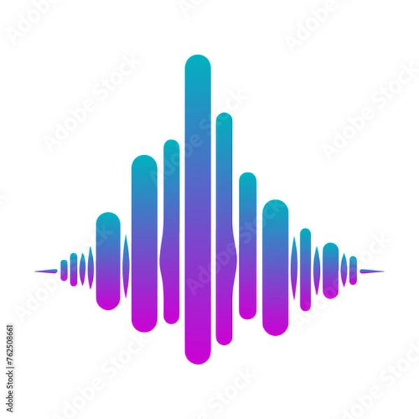 Fototapeta gradient sound wave icon