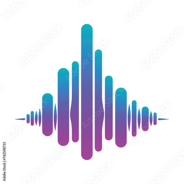 Fototapeta gradient sound wave icon