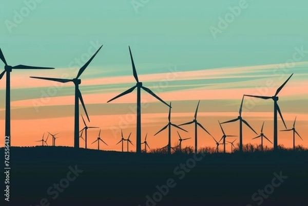 Fototapeta wind turbines