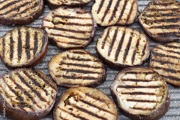 Obraz Grilled eggplant in slices