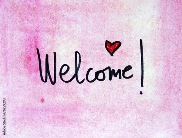 Obraz welcome message