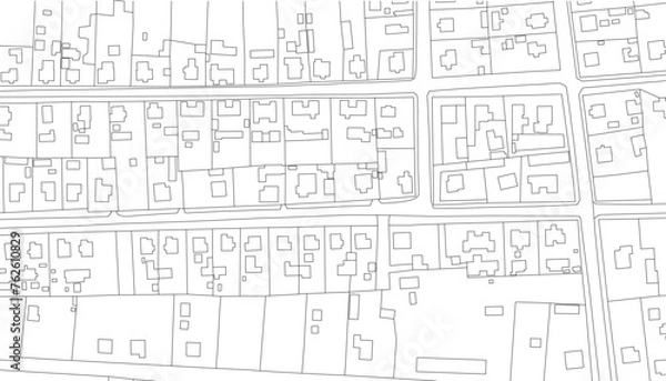 Obraz Vintage map background. Urban city top view. Vector Illustration.