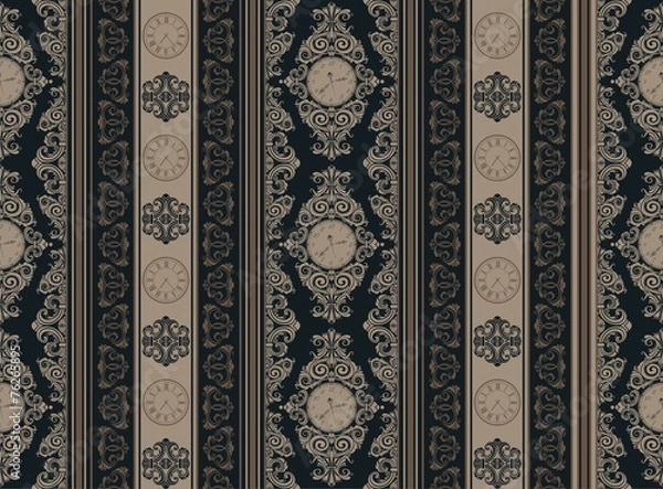 Obraz Ornamento con reloj